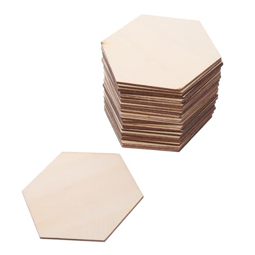 WRITWAA 100 Stück Unbehandelte Sechseckige Holzscheiben Natürliche Holzzuschnitte für DIY Basteln Malerei Quilten Rustikale Dekorationen Hochzeit Party WRITWAA 100 Stück Unbehandelte Sechseckige Holzscheiben Natürliche Holzzuschnitte für DIY Basteln Malerei Quilten Rustikale Dekorationen Hochzeit Party von WRITWAA