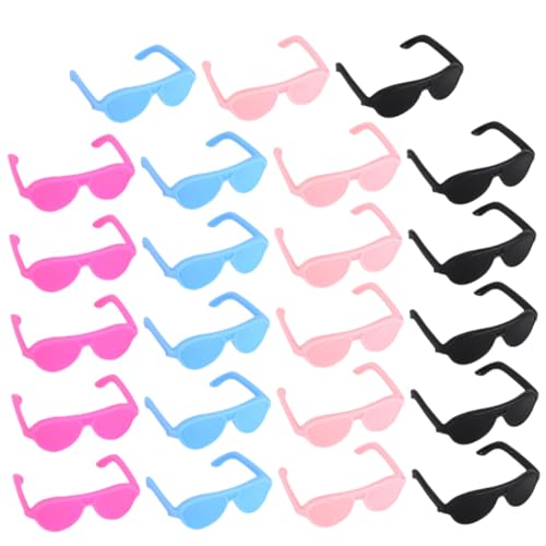 WRITWAA 100St Puppe Mini-Brille Figuren Miniatur Puppe mit Brille ferngläser kinderferngläser DIY-Brillen Minipuppen-Kostümbrille Puppenkostümzubehör Plastik von WRITWAA