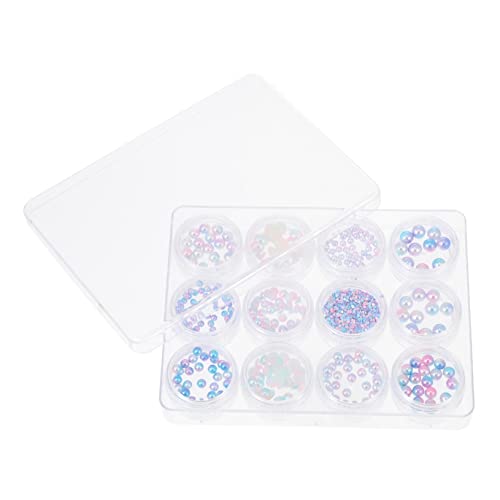 WRITWAA 12 Schachteln Muschelblätter Nagelkunst Schmuckdekor Nagel Edelsteine Perlen Nagel Charms Nagelkunst Zubehör Nagelkunst Edelsteine Exquisite Nagelverzierung Nagel von WRITWAA