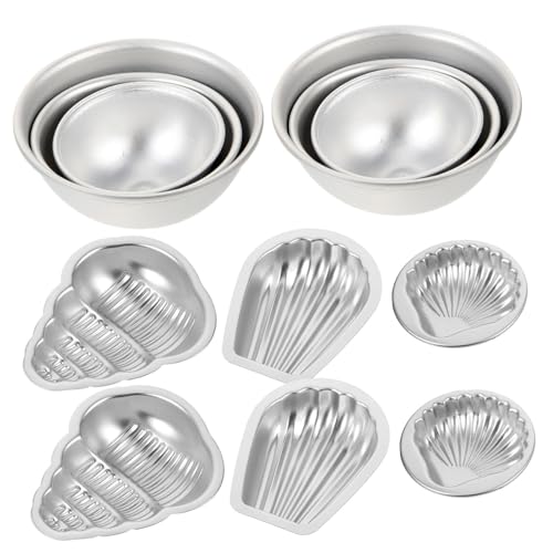 WRITWAA 12 Stück Teiliges Halbkreis Aluminium Seifenform für DIY Badebomben und Badesalzball Gießen Anfänger und Profis Geeignet Schnelles Lösen Stabile Form für Seifenherstellung und von WRITWAA