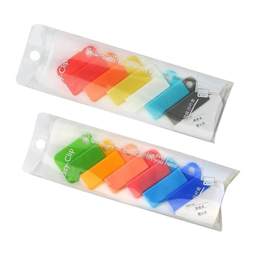 WRITWAA 12 Stück Teiliges Kunststoff clips Bunte Haushalts Büroklammern Multifunktionale Verschlussklemmen für Dokumente Snacks und Papier Einfache Handhabung für Schule Zufällige Farbe von WRITWAA