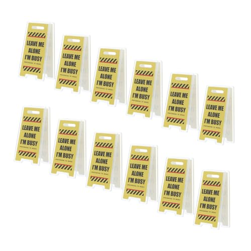 WRITWAA 12 Stück Teiliges Lustige Acryl-notizklammern mit Leave Me Alone -warnschilden Niedliche Büro-accessoires für Schreibtisch Vielseitig Einsetzbare Memo-halter für Büro und Home von WRITWAA