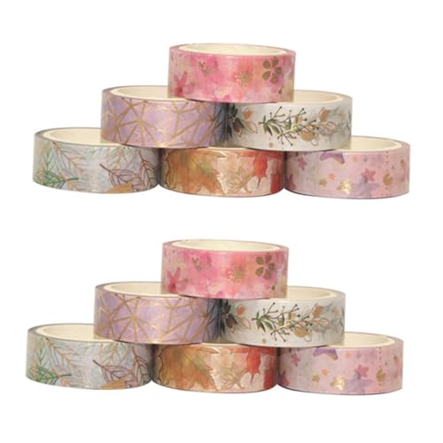 WRITWAA 12 Stück Teiliges Washi Tape Dekoratives Klebeband Japanischer Stil Tearable DIY Scrapbooking Planer Dekoration Buntes Vintage Klebeband Geschenk für Familie Bekannte von WRITWAA