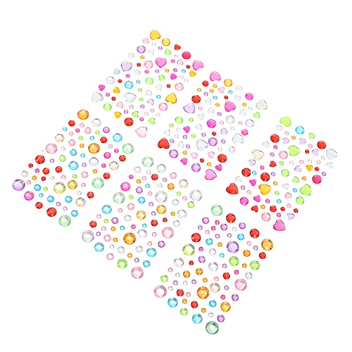 WRITWAA 12Blätter Gesicht Juwelen Selbstklebende Strasssteine für Make Up und DIY Körperkunst Festivals und Besondere Anlässe und Punktdesigns von WRITWAA