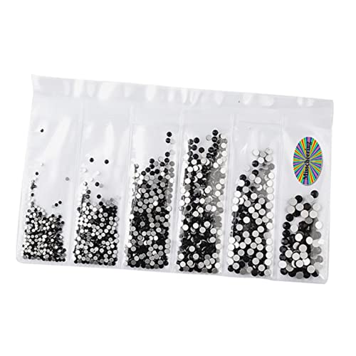 WRITWAA 1364 Stück Nailart-Accessoires mit Strasssteinen Strasssteinsteine Nagel-Strass-Anhänger Dekorationen aufkleber DIY Maniküre Dekoration Maniküre-Verzierung Black WRITWAA 1364 Stück Nailart-Accessoires mit Strasssteinen Strasssteinsteine Nagel-Strass-Anhänger Dekorationen aufkleber DIY Maniküre Dekoration Maniküre-Verzierung Black von WRITWAA