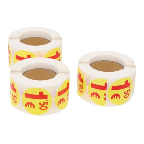 WRITWAA 1500 Stück Preisetiketten Euro Selbstklebende Runde Klebeetiketten für Supermarkt Rückstandsfrei Abziehbar Vielseitige Preisaufkleber für Warenkennzeichnung von WRITWAA