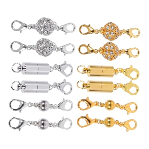 WRITWAA 16 Stück Teiliges Magnetisches Armbandverschluss Kompakte Verbindungsschnallen Einfache DIY Schmuckzubehör Leichtes Praktisches Design in Gold und Silber für Halsketten und WRITWAA 16 Stück Teiliges Magnetisches Armbandverschluss Kompakte Verbindungsschnallen Einfache DIY Schmuckzubehör Leichtes Praktisches Design in Gold und Silber für Halsketten und von WRITWAA