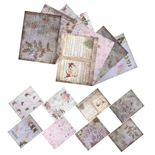 WRITWAA 16 Stück Teiliges Vintage Scrapbooking Papier Großes Retro Hintergrundpapier mit Vielfältigen Mustern für DIY Basteln Tagebuch Journal Dekoration Vielseitig Verwendbar für WRITWAA 16 Stück Teiliges Vintage Scrapbooking Papier Großes Retro Hintergrundpapier mit Vielfältigen Mustern für DIY Basteln Tagebuch Journal Dekoration Vielseitig Verwendbar für von WRITWAA