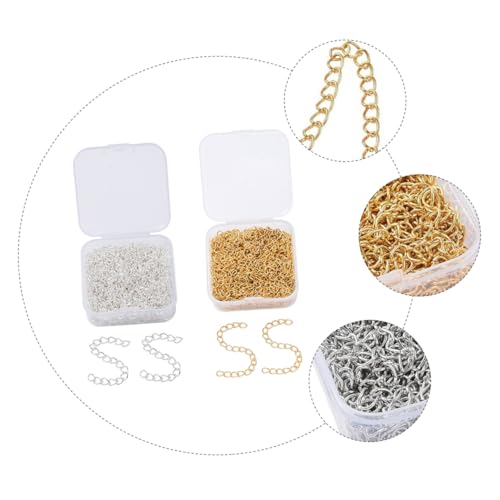 WRITWAA 2 Boxen Boxen Schmuckverlängerungsketten Eisen DIY Kettenzubehör für Armbänder Halsketten Gold Silber Schmuckherstellung Zubehör Praktisch Robust Langlebig WRITWAA 2 Boxen Boxen Schmuckverlängerungsketten Eisen DIY Kettenzubehör für Armbänder Halsketten Gold Silber Schmuckherstellung Zubehör Praktisch Robust Langlebig von WRITWAA