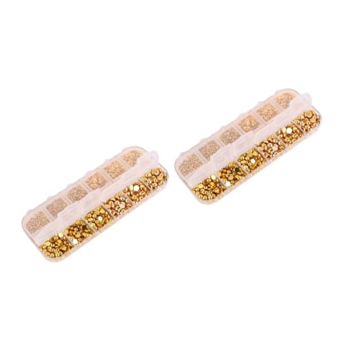 WRITWAA 2 Boxen Dekorative Nagelkunst Aufkleber Goldene Halbkreis Perlen Maniküre Sticker Zubehör Deko pro Box Fashion Nail Decor für Maniküre WRITWAA 2 Boxen Dekorative Nagelkunst Aufkleber Goldene Halbkreis Perlen Maniküre Sticker Zubehör Deko pro Box Fashion Nail Decor für Maniküre von WRITWAA