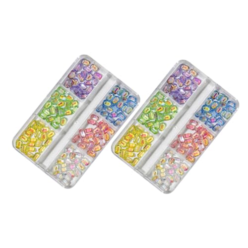 WRITWAA 2 Boxen Flatboden -Diamantschmuck Nagel Kunst UV Diamanten deko Nailart-Strasssteine Strasssteine für Nägel Nail Gems Strass-Kit Harz WRITWAA 2 Boxen Flatboden -Diamantschmuck Nagel Kunst UV Diamanten deko Nailart-Strasssteine Strasssteine für Nägel Nail Gems Strass-Kit Harz von WRITWAA