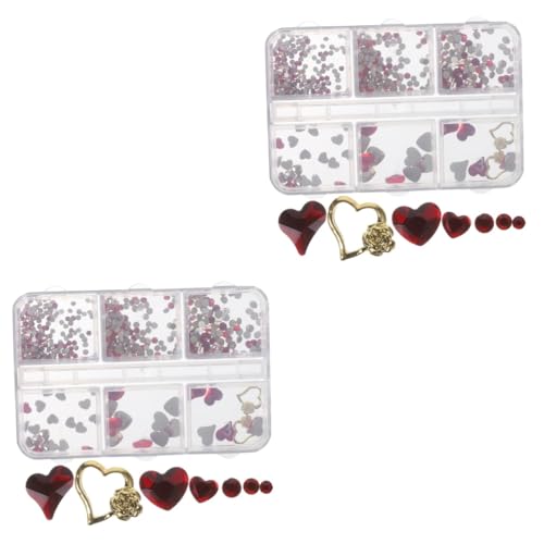 WRITWAA 2 Boxen Kristalldiamantnagelkunstschmuck Nagel Charms Nägel Reiz Nagelsteine Maniküre Und deko winzige Nageledelsteine Herz-Nagel-Anhänger Kunststeine Nagel Charme Strasssteine rot WRITWAA 2 Boxen Kristalldiamantnagelkunstschmuck Nagel Charms Nägel Reiz Nagelsteine Maniküre Und deko winzige Nageledelsteine Herz-Nagel-Anhänger Kunststeine Nagel Charme Strasssteine rot von WRITWAA