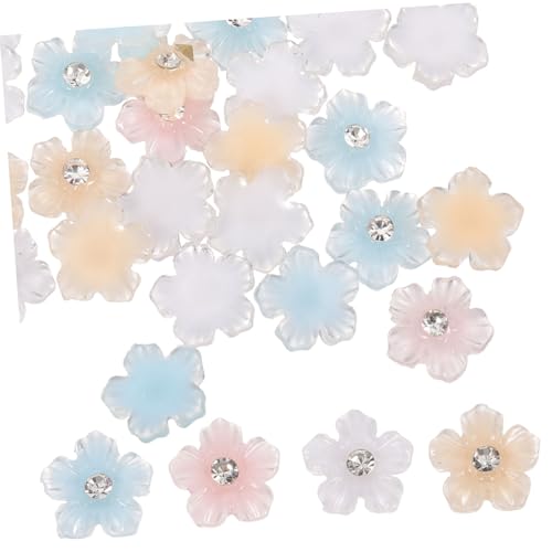 WRITWAA 2 Eistransparent-harzpunktbohrer Blume Charme Ästhetisch Nägel Maniküre Reiz Nagel Schmücken Dekoration Klein Salon Bunt Strasssteine Illusion Zubehör Nailart-juwelen von WRITWAA