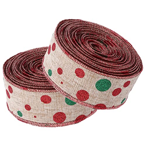 WRITWAA 2 Rollen Dekoratives Geschenkband Mehrfarbiges Schleifenband für Weihnachten Hochzeiten Babypartys und Diy Dekorationen WRITWAA 2 Rollen Dekoratives Geschenkband Mehrfarbiges Schleifenband für Weihnachten Hochzeiten Babypartys und Diy Dekorationen von WRITWAA