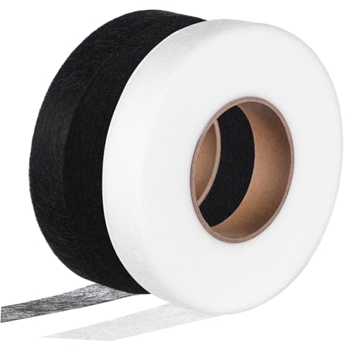 WRITWAA 2 Rollen Doppelseitiges Bügel saumband Hemming Tape für Kleidung Vorhänge Hosen Näht Frei Verstärkend Langlebig Einfach Anzuwenden von WRITWAA