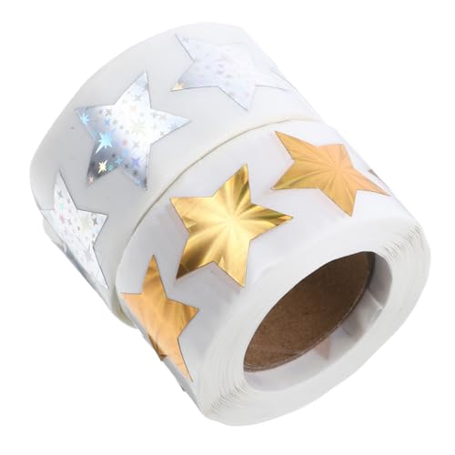 WRITWAA 2 Rollen Selbstklebende Fünf punkte Sternaufkleber Belohnungssticker Dekorative Party Supplies Leicht Klebend Für Zuhause Schule Büro von WRITWAA