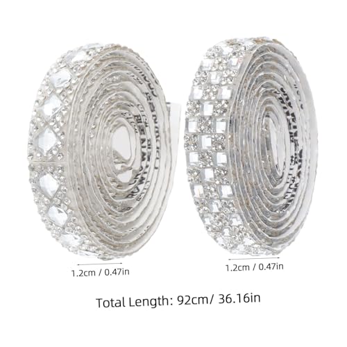 WRITWAA 2 Rollen Selbstklebendes Strassband Breit Glas rhinestone Band mit Glänzenden Kristallen zum Zuschneiden für DIY Basteln Kleidung Dekoration WRITWAA 2 Rollen Selbstklebendes Strassband Breit Glas rhinestone Band mit Glänzenden Kristallen zum Zuschneiden für DIY Basteln Kleidung Dekoration von WRITWAA