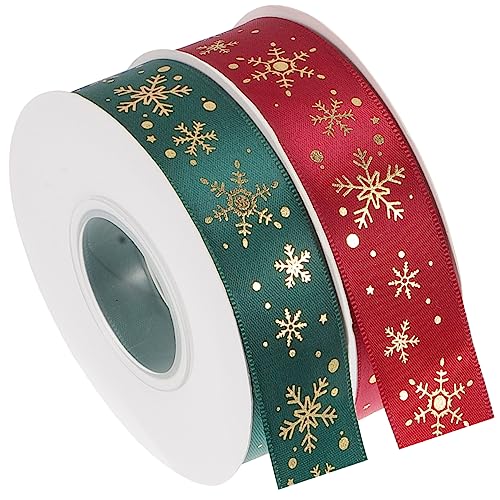 WRITWAA 2 Rollen Weihnachtsschleifen Bänder Festliche Xmas Geschenkband Schneeflocken Muster DIY Dekorationen Party Zubehör für Geschenkverpackung Weihnachtsbaum Ornamente WRITWAA 2 Rollen Weihnachtsschleifen Bänder Festliche Xmas Geschenkband Schneeflocken Muster DIY Dekorationen Party Zubehör für Geschenkverpackung Weihnachtsbaum Ornamente von WRITWAA