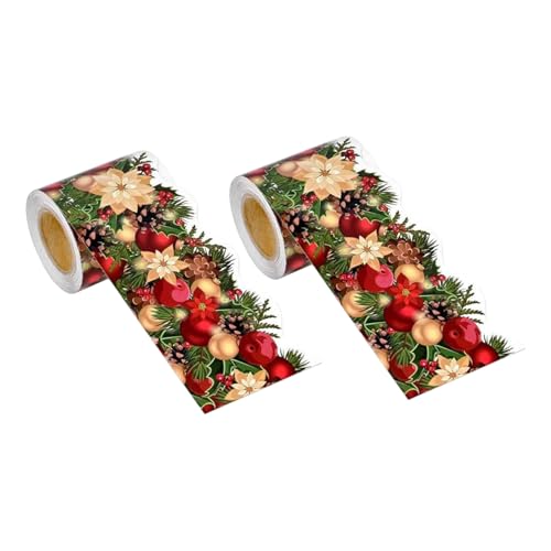 WRITWAA 2 Rollen Winter Pinnwand Dekorationen Neujahrs Dekorationen Für Das Klassenzimmer Weihnachts Party Pinnwand Party Weihnachts Klassenzimmer von WRITWAA