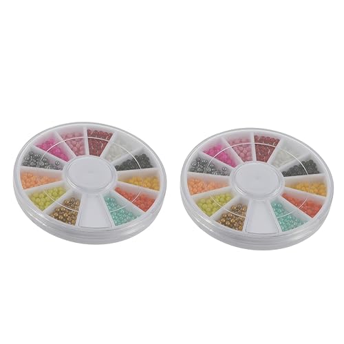 WRITWAA 2 Sätze 2 Sets Nagelperlen Nagelpailletten Körperglitzer Maniküre Gesicht Glitzer Nagelaufkleber Perlen Für Nagelpailletten Nagelkaviarperlen Glitzer Kunststoff 2 2Box*2 von WRITWAA