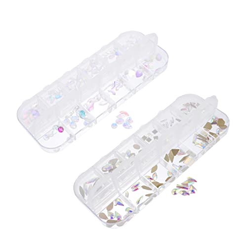 WRITWAA 2 Sätze Boxen Mit Dekorativen Nagelstrass Diy Maniküre Zubehör Für Stilvolle Nagelkunst Ab Und Nude Flachboden Wassersteine Für Nageldekoration 2boxen*2 WRITWAA 2 Sätze Boxen Mit Dekorativen Nagelstrass Diy Maniküre Zubehör Für Stilvolle Nagelkunst Ab Und Nude Flachboden Wassersteine Für Nageldekoration 2boxen*2 von WRITWAA