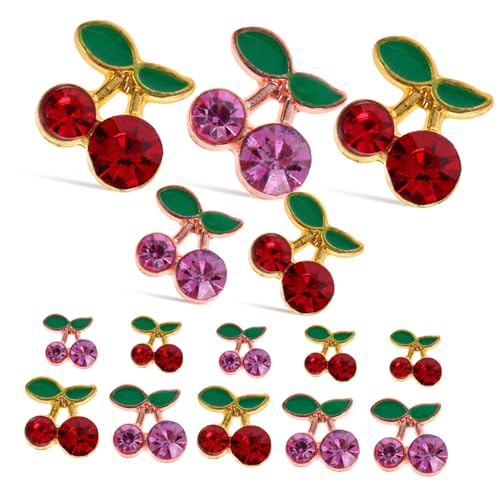 WRITWAA 2 Sätze Teiliges Kirsch Nagelcharms Für Diy Nagelschmuck Mit Funkelnden Kristallen Für Nagelkunst Für Maniküre Und Nail Art Gestaltung 32 Stück * 2 WRITWAA 2 Sätze Teiliges Kirsch Nagelcharms Für Diy Nagelschmuck Mit Funkelnden Kristallen Für Nagelkunst Für Maniküre Und Nail Art Gestaltung 32 Stück * 2 von WRITWAA