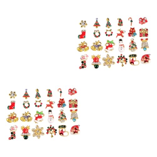 WRITWAA 2 Sätze Teiliges Weihnachts Nagel Dekorationsset Mit Schneeflocken Und Glocken Bunte Maniküre Nail Diy Charms Leichte Nagelverzierung Für Zuhause Und Professionellen 24 Stück * 2 WRITWAA 2 Sätze Teiliges Weihnachts Nagel Dekorationsset Mit Schneeflocken Und Glocken Bunte Maniküre Nail Diy Charms Leichte Nagelverzierung Für Zuhause Und Professionellen 24 Stück * 2 von WRITWAA