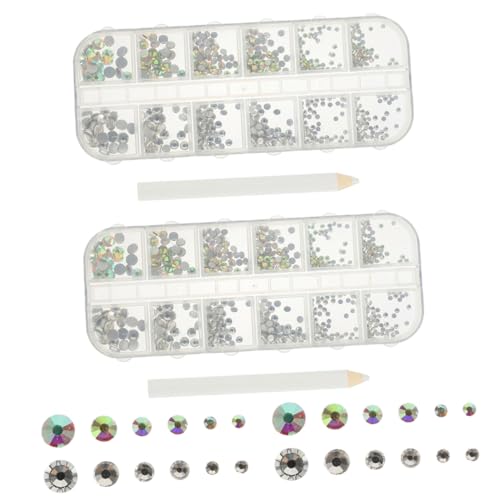 WRITWAA 2 Sets Mit Flachem Boden Diamant Nagelschmuck Nägel Strass Nagel Charms Für Hotfix Klare Kleine Nagelkunst Perlen Silberne UV Nagel Edelsteine Dekoration Nageldekor Nagel WRITWAA 2 Sets Mit Flachem Boden Diamant Nagelschmuck Nägel Strass Nagel Charms Für Hotfix Klare Kleine Nagelkunst Perlen Silberne UV Nagel Edelsteine Dekoration Nageldekor Nagel von WRITWAA