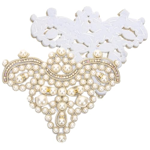 WRITWAA 2 Stück Perlbesetzte Applikation für Kleidung und Schuhe Selbstklebender Eleganter Schmuckflicken für Hochzeitskleider Brautschuhe und DIY Deko Stilvolle Textilverzierung WRITWAA 2 Stück Perlbesetzte Applikation für Kleidung und Schuhe Selbstklebender Eleganter Schmuckflicken für Hochzeitskleider Brautschuhe und DIY Deko Stilvolle Textilverzierung von WRITWAA