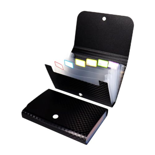WRITWAA 2 Stück Teiliges Multi layer Dokumentenmappe Kompakte Kleine Fächermappen zur Organisation von Belegen Rechnungen und Papieren Faltbare Mehrschichtige Ordnertaschen für Unterwegs von WRITWAA