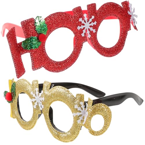 WRITWAA 2 Stück Weihnachtliche Partybrille Robustem Bunte Lustige Foto Requisiten für Erwachsene und Dekorative Brillenrahmen für Festliche Feiern und Fotosessions WRITWAA 2 Stück Weihnachtliche Partybrille Robustem Bunte Lustige Foto Requisiten für Erwachsene und Dekorative Brillenrahmen für Festliche Feiern und Fotosessions von WRITWAA