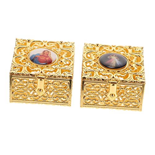 WRITWAA 2 Stücke Jesus-verpackungsbox Aufhänger Gestell Ringhalteretui Anhänger Halsketten-organizer Silber Schublade Schmuck-organizer-ständer Damen Schmuckschatulle Golden Zinklegierung WRITWAA 2 Stücke Jesus-verpackungsbox Aufhänger Gestell Ringhalteretui Anhänger Halsketten-organizer Silber Schublade Schmuck-organizer-ständer Damen Schmuckschatulle Golden Zinklegierung von WRITWAA