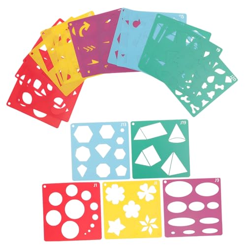WRITWAA 20 Blatt Teiliges Geometrie schablonen Wiederverwendbare DIY Malvorlagen mit Feinen Mustern Doodle und Bastelprojekte Vielseitig Einsetzbar für Kreative Wand Möbel WRITWAA 20 Blatt Teiliges Geometrie schablonen Wiederverwendbare DIY Malvorlagen mit Feinen Mustern Doodle und Bastelprojekte Vielseitig Einsetzbar für Kreative Wand Möbel von WRITWAA
