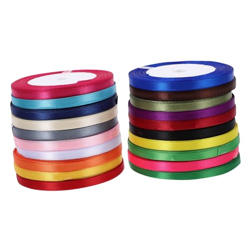WRITWAA 20 Rollen Blumenwickelband bunt Seide Festival-Paketband Band zum Verpacken gebundene Bänder Geschenkband handgefertigte Bänder Glückwunschband für Blumenstrauß Stoffband Polyester WRITWAA 20 Rollen Blumenwickelband bunt Seide Festival-Paketband Band zum Verpacken gebundene Bänder Geschenkband handgefertigte Bänder Glückwunschband für Blumenstrauß Stoffband Polyester von WRITWAA