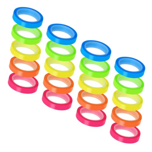 WRITWAA 20 Rollen Multi funktion Selbstklebende Klare Haftnotizen Beschriftbare Book Tabs für Büro Schule Lesen Markieren und Organisieren von WRITWAA