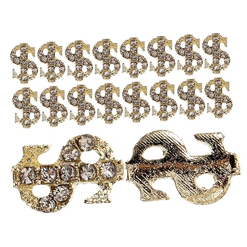 WRITWAA 20 Stück Dollarzeichen-schmuck Anhänger Für Nägel Reize Nagel Design Geld Nägel Für Frauen Uv Maniküre Dekoration Manikürezubehör Süße Maniküre-anhänger Maniküre-dekore Legierung von WRITWAA