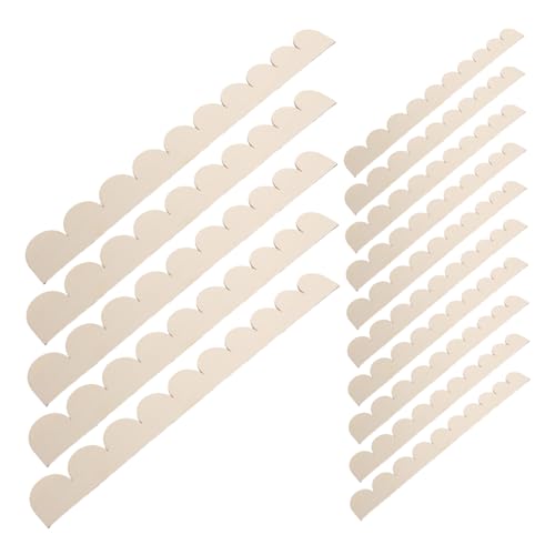 WRITWAA 20 Stück Gewellte Holzkanten Holzleisten Dekorative Holzleisten Für Wanddekoration Gewellte DIY Leisten DIY Regal von WRITWAA