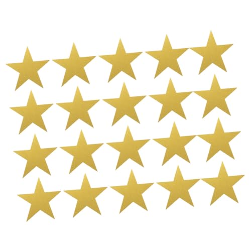 WRITWAA 20 Stück Goldene Glitzer Sterne Papierausschnitte Doppelseitig Beidseitig Bedruckt Delicate Wanddekoration Für Klassenzimmer Pinnwand Party von WRITWAA