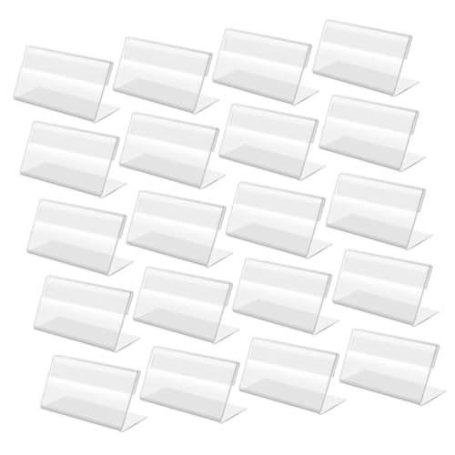 WRITWAA 20 Stück Mini Tischaufsteller Praktischer Preisschildhalter und Visitenkartenständer Vielseitiger Etikettenhalter für Supermarkt Büro Konferenz und Verkaufsdisplays von WRITWAA