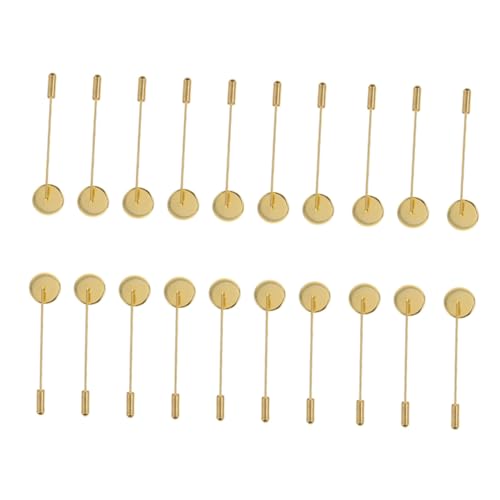 WRITWAA 20 Stück Praktische Broschenbasis aus Metall Langlebige Sicherheitsnadel Trays für DIY Brustnadeln Einfach zu Befestigen für Kleidung Mäntel und Schmuckherstellung WRITWAA 20 Stück Praktische Broschenbasis aus Metall Langlebige Sicherheitsnadel Trays für DIY Brustnadeln Einfach zu Befestigen für Kleidung Mäntel und Schmuckherstellung von WRITWAA