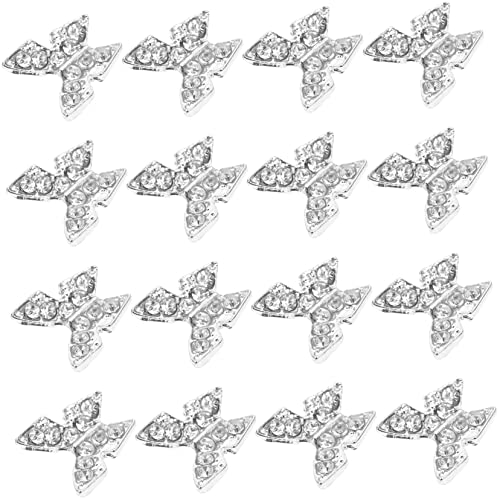 WRITWAA 20 Stück Schmetterling Nageldekor Metallische Nail Art Dekoration Langlebige und Adorabel Butterfly Nail Charms für Diy Nageldesign Natürliche und Künstliche Nägel von WRITWAA