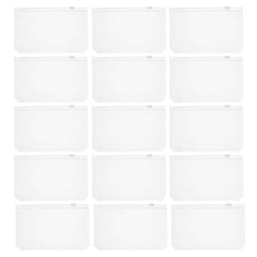 WRITWAA 20 Stück Teiliges Binder Reißverschluss Taschen Transparente Organizer Hüllen für Geld Karten und Dokumente Kompatibel mit Losen Einlagen für Budgetplanung Reise und Bürogebrauch von WRITWAA