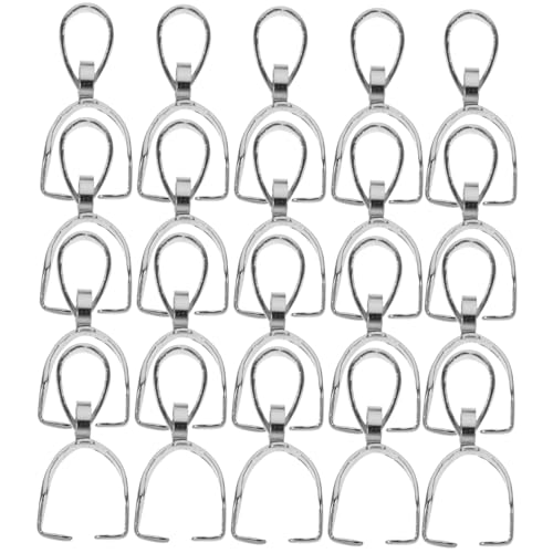 WRITWAA 20 Stück Teiliges Edelstahl Schmuck Clip Mittelgroße Quetschperlen Verschlüsse für Halskette und Anhänger Einfache Handhabung Langlebig für DIY Schmuckherstellung und von WRITWAA