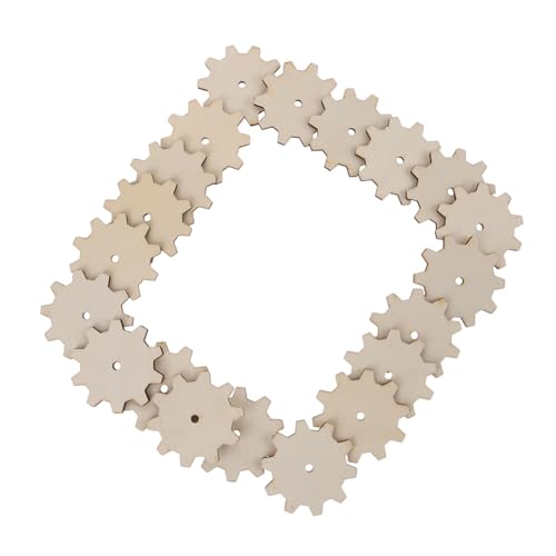 WRITWAA 20 Stück Teiliges Holzscheiben Zahnräder zum Bemalen und Basteln Glatte Holzrohlinge für DIY Dekoration Kunsthandwerk Sichere und Robuste Holzplatten WRITWAA 20 Stück Teiliges Holzscheiben Zahnräder zum Bemalen und Basteln Glatte Holzrohlinge für DIY Dekoration Kunsthandwerk Sichere und Robuste Holzplatten von WRITWAA