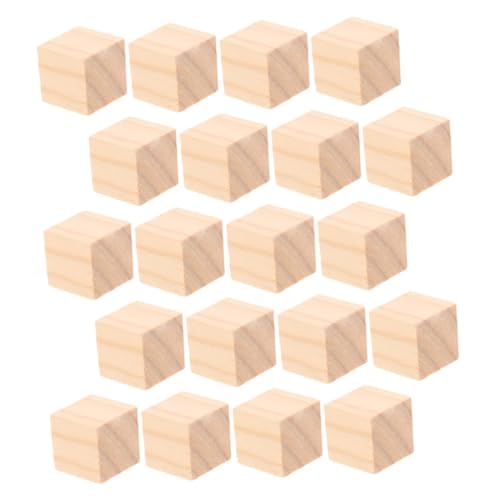 WRITWAA 20 Stück Teiliges Naturbelassene Holz Würfel zum Basteln Blanko Quadratische Holzklötze für DIY Projekte Handbemalbar Gravierbar Pädagogische Spielbausteine für Kreative WRITWAA 20 Stück Teiliges Naturbelassene Holz Würfel zum Basteln Blanko Quadratische Holzklötze für DIY Projekte Handbemalbar Gravierbar Pädagogische Spielbausteine für Kreative von WRITWAA