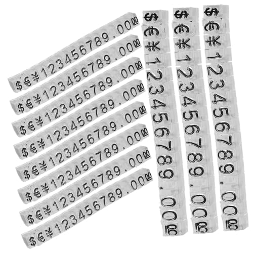 WRITWAA 20 Stück Teiliges Preisanzeigeset mit Transparenten Zahlen Einstellbare Preiswürfel für Schmuck Kleidung Obst und Einzelhandel Vielseitige Preisschilder für Verkaufsstände und von WRITWAA