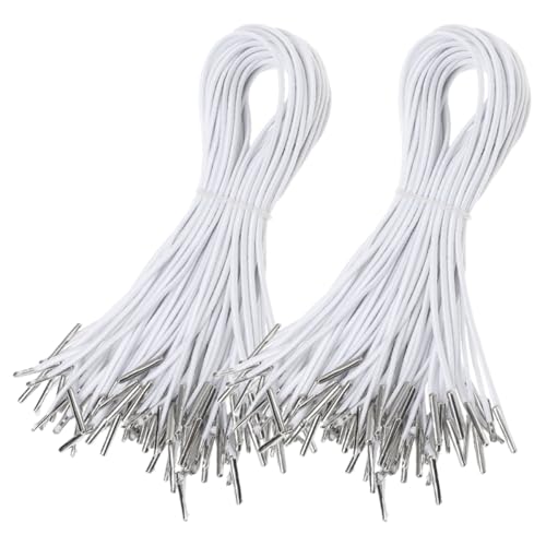 WRITWAA 200 Stück Elastische Kordeln mit Metallenden Weiche Dehnbänder für Masken Bastelarbeiten Buchbindung DIY Projekte für Partyhüte Ordner WRITWAA 200 Stück Elastische Kordeln mit Metallenden Weiche Dehnbänder für Masken Bastelarbeiten Buchbindung DIY Projekte für Partyhüte Ordner von WRITWAA