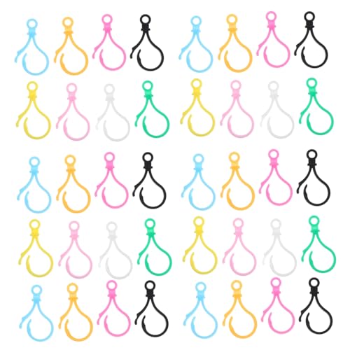 WRITWAA 200 Stück Kunststoff Schlüsselanhänger Clips DIY Schlüsselring Haken Robust Leicht Bunt für Taschen Dekorationen Zubehör zum Basteln und Organisieren von WRITWAA