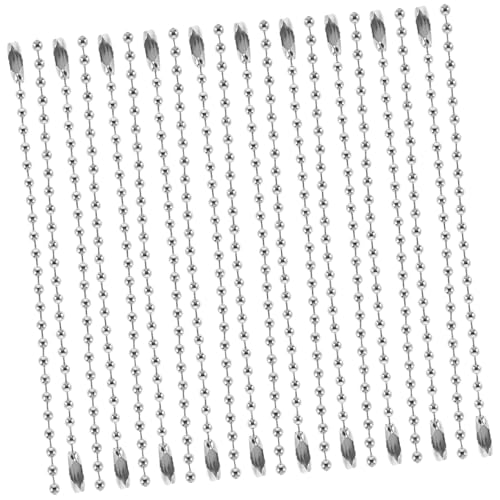 WRITWAA 200 Stück Metall Kugelkette mit Kugelverbindern DIY Schmuckkette Kleine Schlüsselanhänger Perlenkette Silberne Electroplated Vielseitige Bastelketten für Anhänger und Dekoration WRITWAA 200 Stück Metall Kugelkette mit Kugelverbindern DIY Schmuckkette Kleine Schlüsselanhänger Perlenkette Silberne Electroplated Vielseitige Bastelketten für Anhänger und Dekoration von WRITWAA