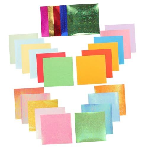 WRITWAA 200 Stück Teiliges Buntes Glitzer bastelpapier M² Hochwertiges Strukturpapier Farbiges DIY Faltpapier für Erwachsene Vielseitiges Handarbeits Origami papier Reißfest und Einfach von WRITWAA